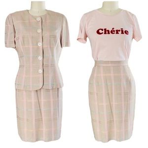 Vintage 80’s/90’s Santa Fe Plaid Skirt Set